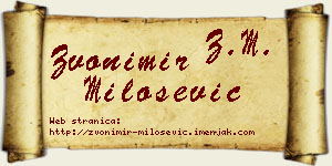 Zvonimir Milošević vizit kartica